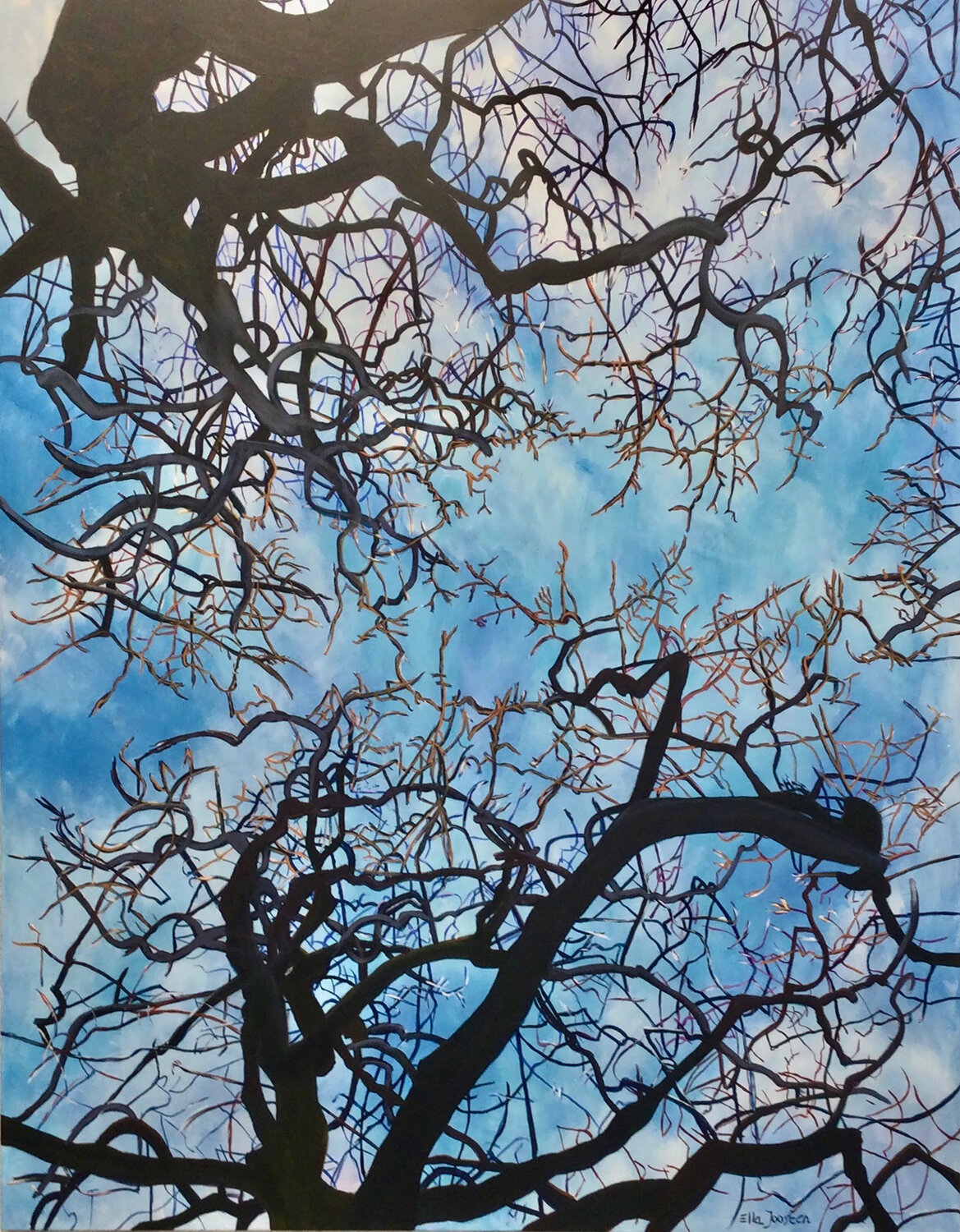 Forest Silhouette Two Ella Joosten Original painting for sale
