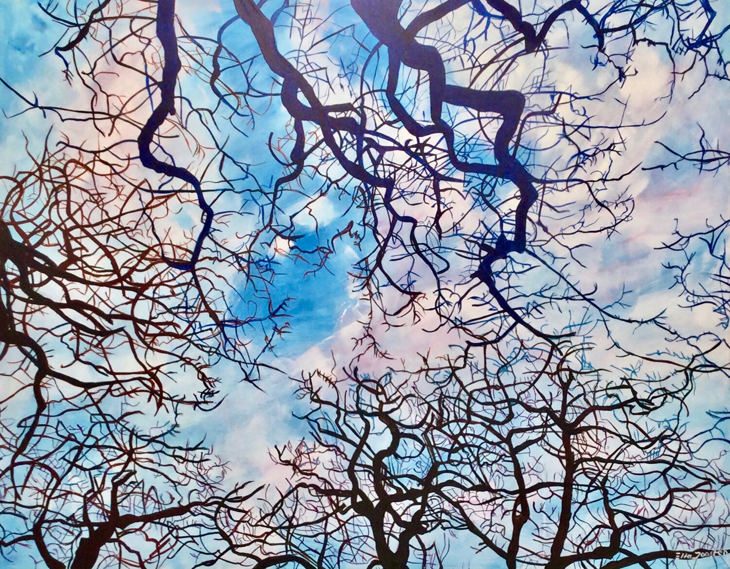Forest Silhouette Three Ella Joosten Original painting for sale