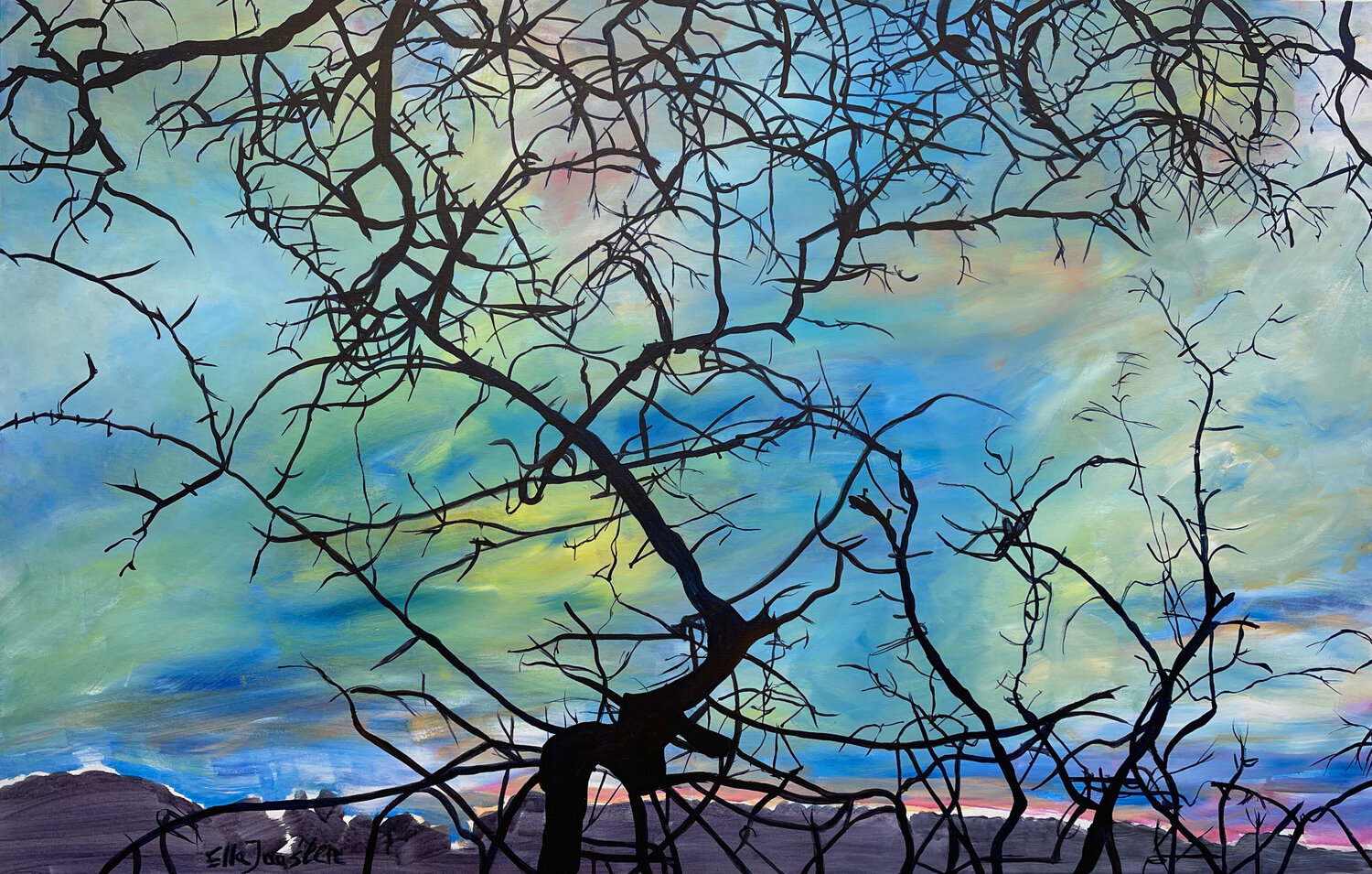 Forest Silhouette Four Ella Joosten Original painting for sale