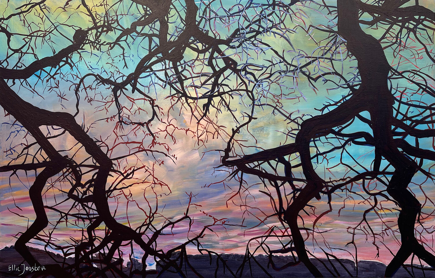 Forest Silhouette Five Ella Joosten Original painting for sale