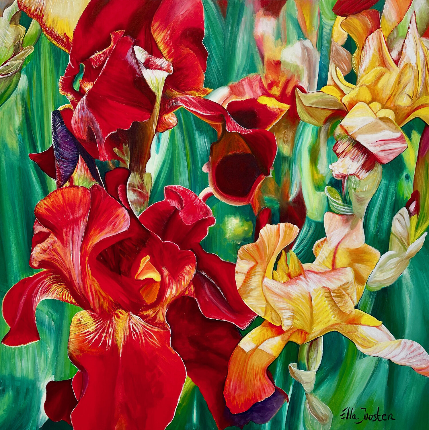 Irises Two Ella Joosten Original painting for sale