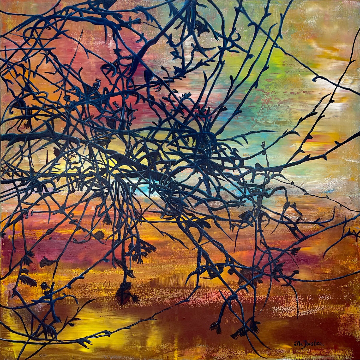 Forest Silhouette Eight Ella Joosten Original painting for sale