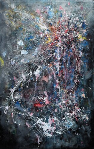 Überlastung II: Aufblühen im Chaos by Christian Büffel, Painting for Sale on Select