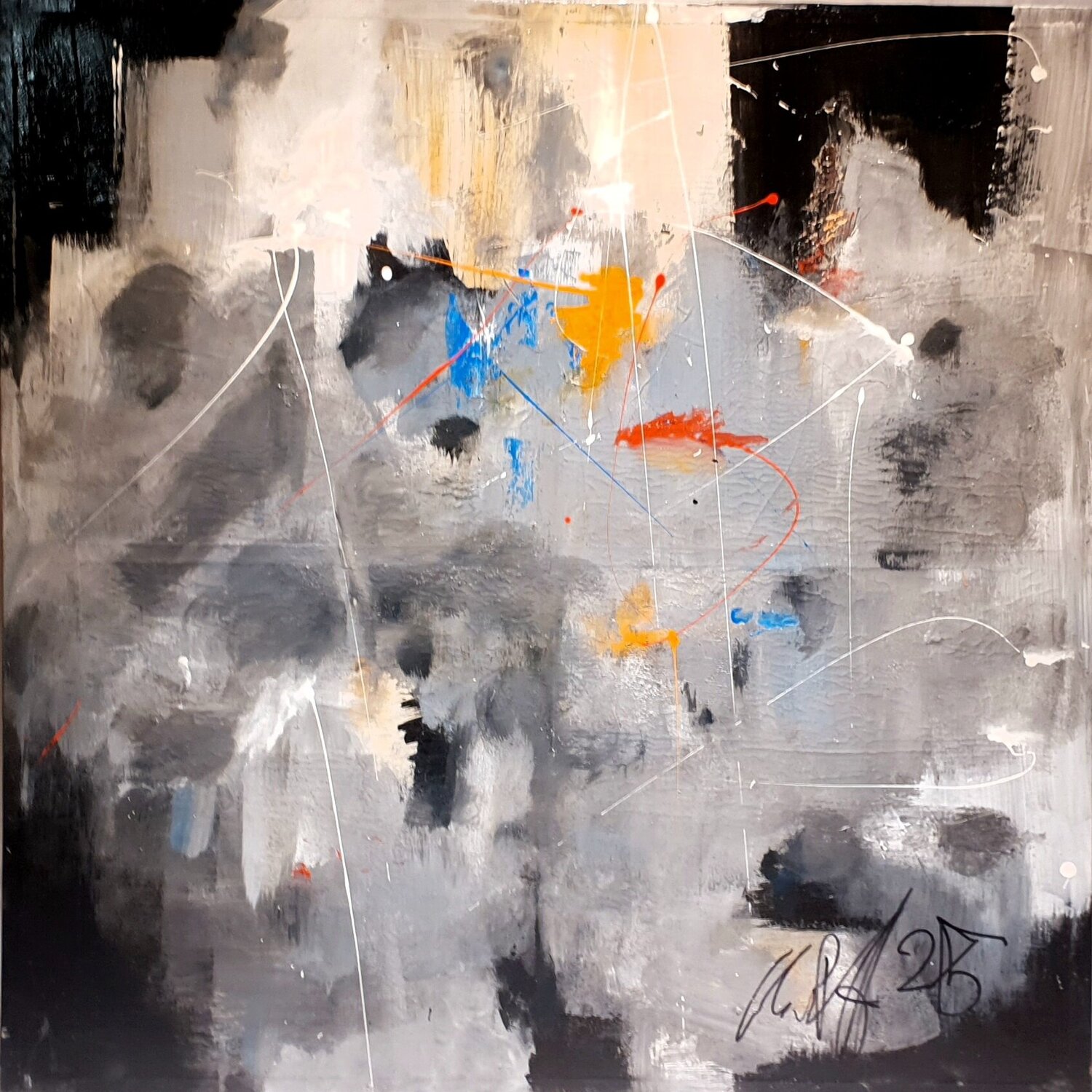 Zwischen Puls und Verlust II: Zwischenraum Christian Büffel Original painting for sale