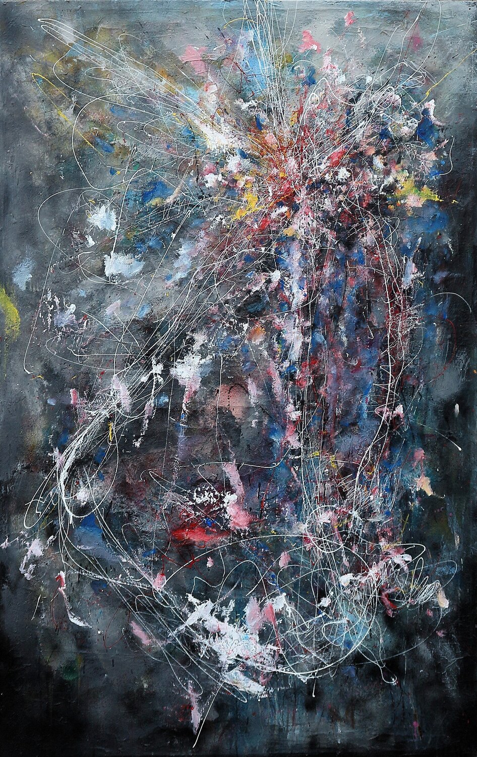 Überlastung II: Aufblühen im Chaos Christian Büffel Original painting for sale