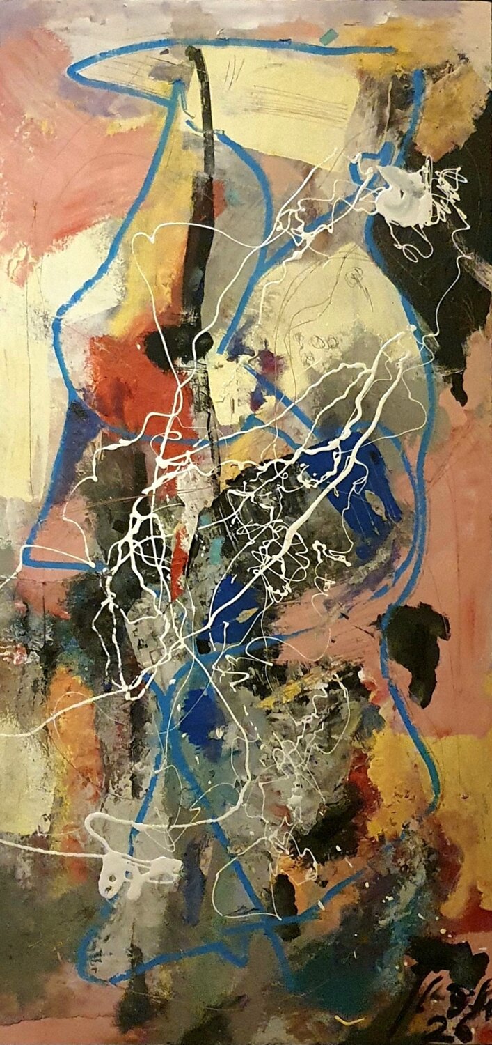 Treshhold Christian Büffel Original painting for sale
