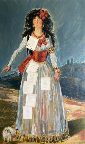 La Maja Aristocrática by Marcos Terol, Painting for Sale on Select