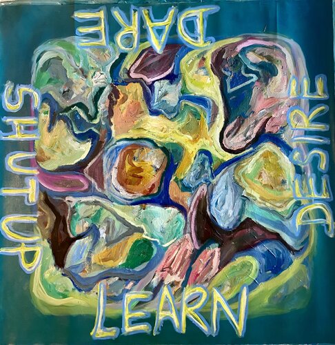 Cuatro palabras de sabios by Marcos Terol, Painting for Sale on Select