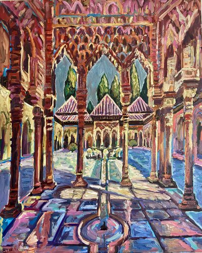 Amanecer en La Alhambra by Marcos Terol, Painting for Sale on Select