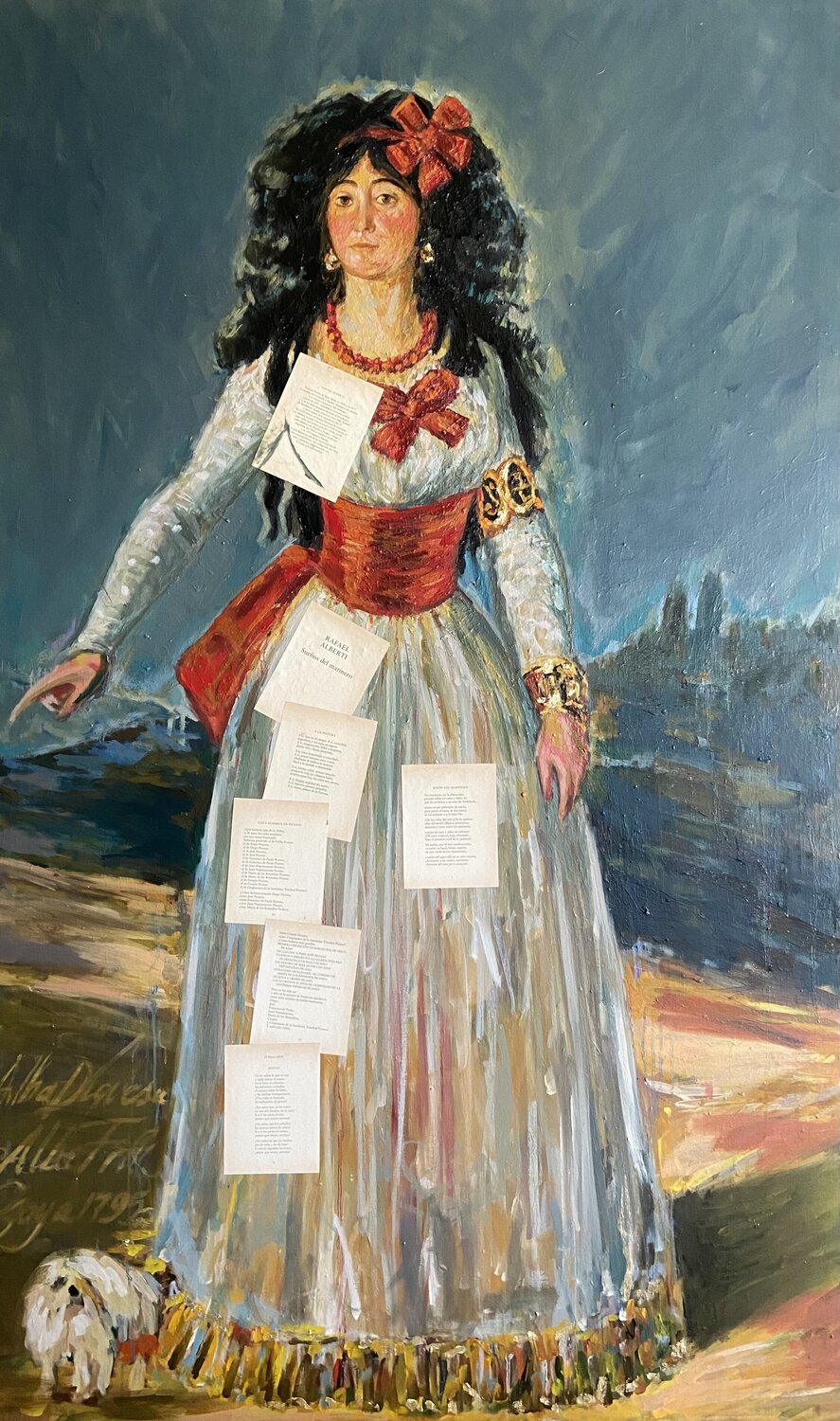 La Maja Aristocrática Marcos Terol Original painting for sale