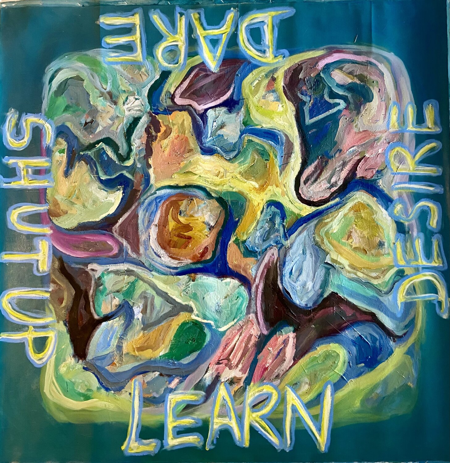 Cuatro palabras de sabios Marcos Terol Original painting for sale