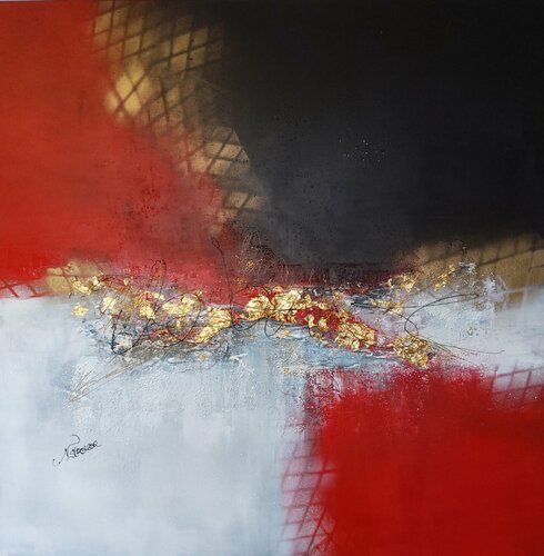 En rouge et noir by Nat Stresser, Painting for Sale on Select