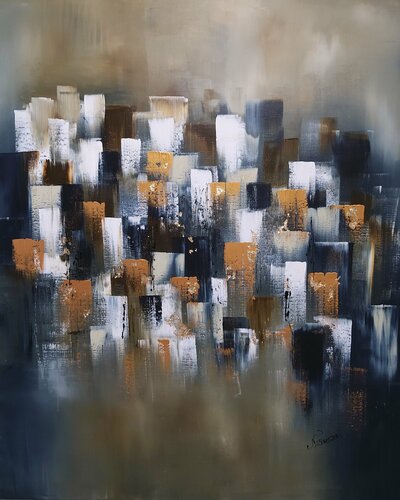 Ville de lumière 2 by Nat Stresser, Painting for Sale on Select