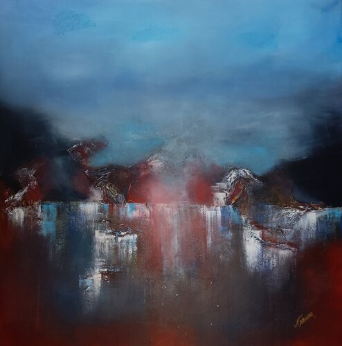 L’aube rouge by Nat Stresser, Painting for Sale on Select