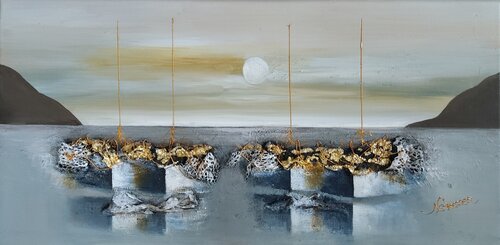 Rivages interdits by Nat Stresser, Painting for Sale on Select
