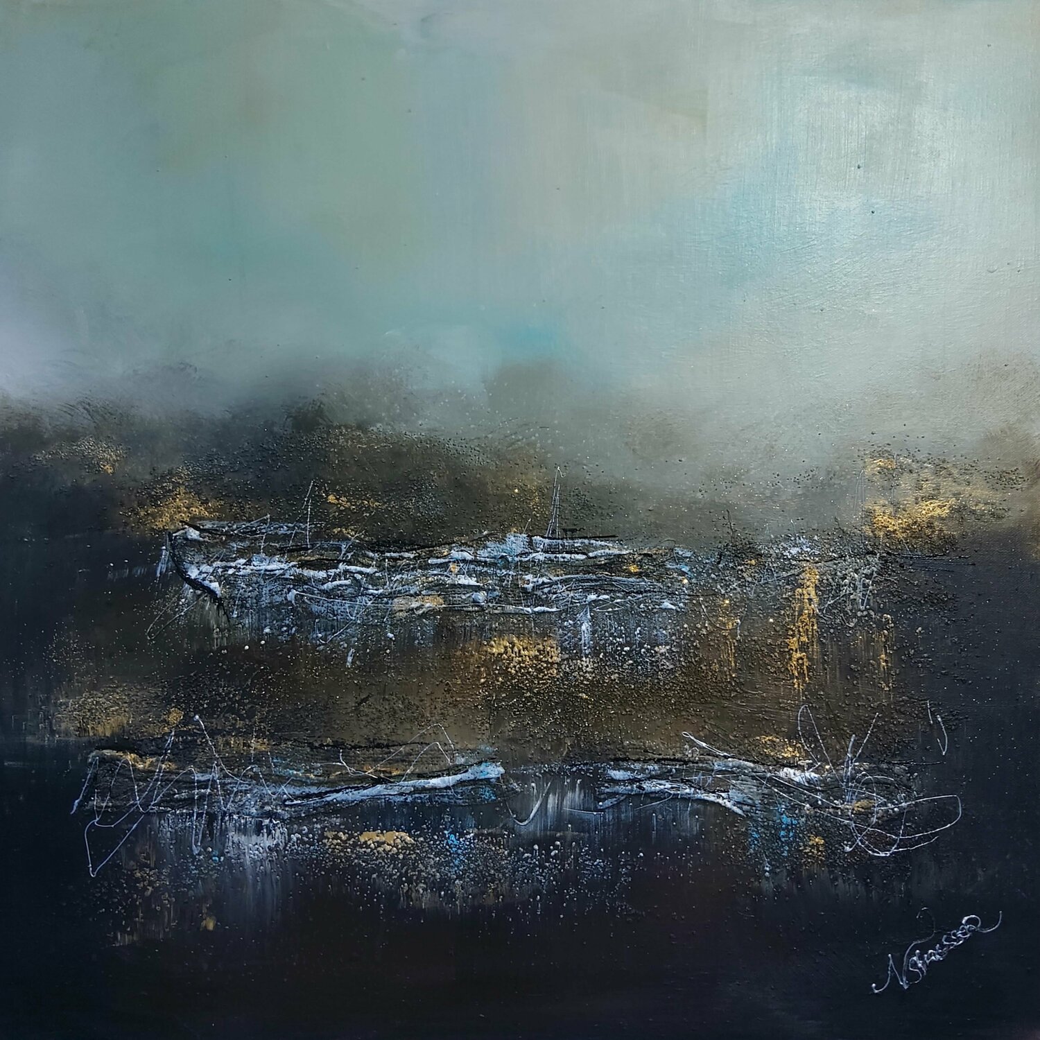 Brumes d’automne Nat Stresser Original painting for sale