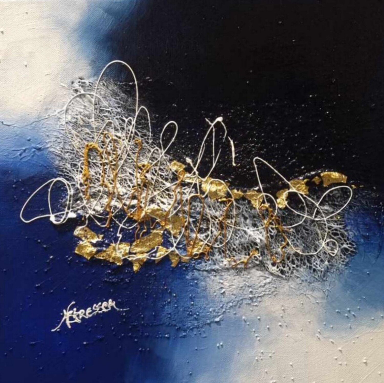 Bleu klein Nat Stresser Original painting for sale