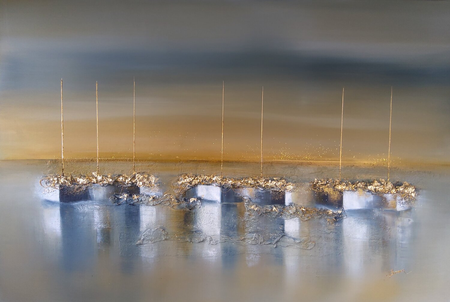 L’Or du temps Nat Stresser Original painting for sale