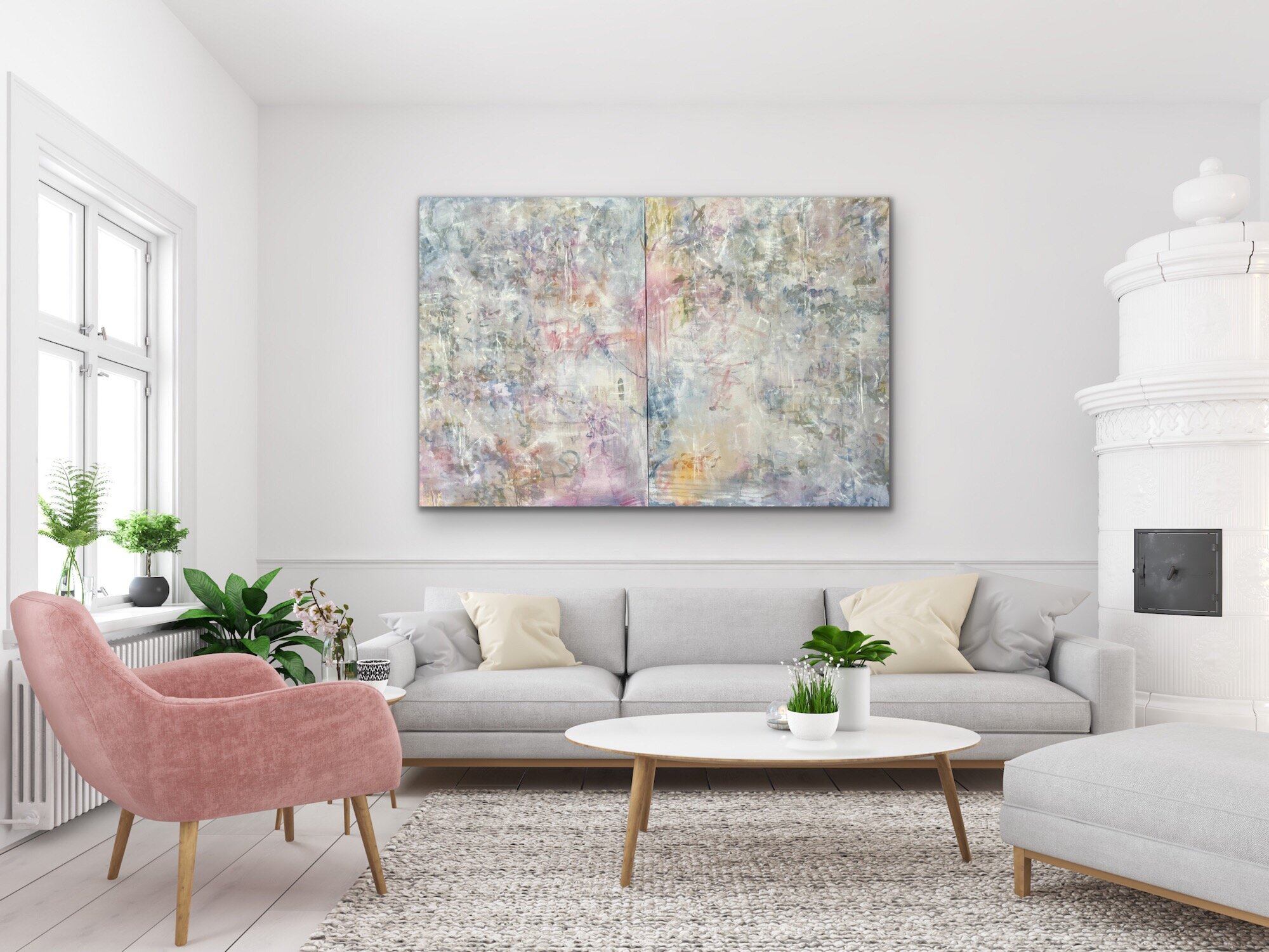 “Faded Memories” -diptych-oil painting