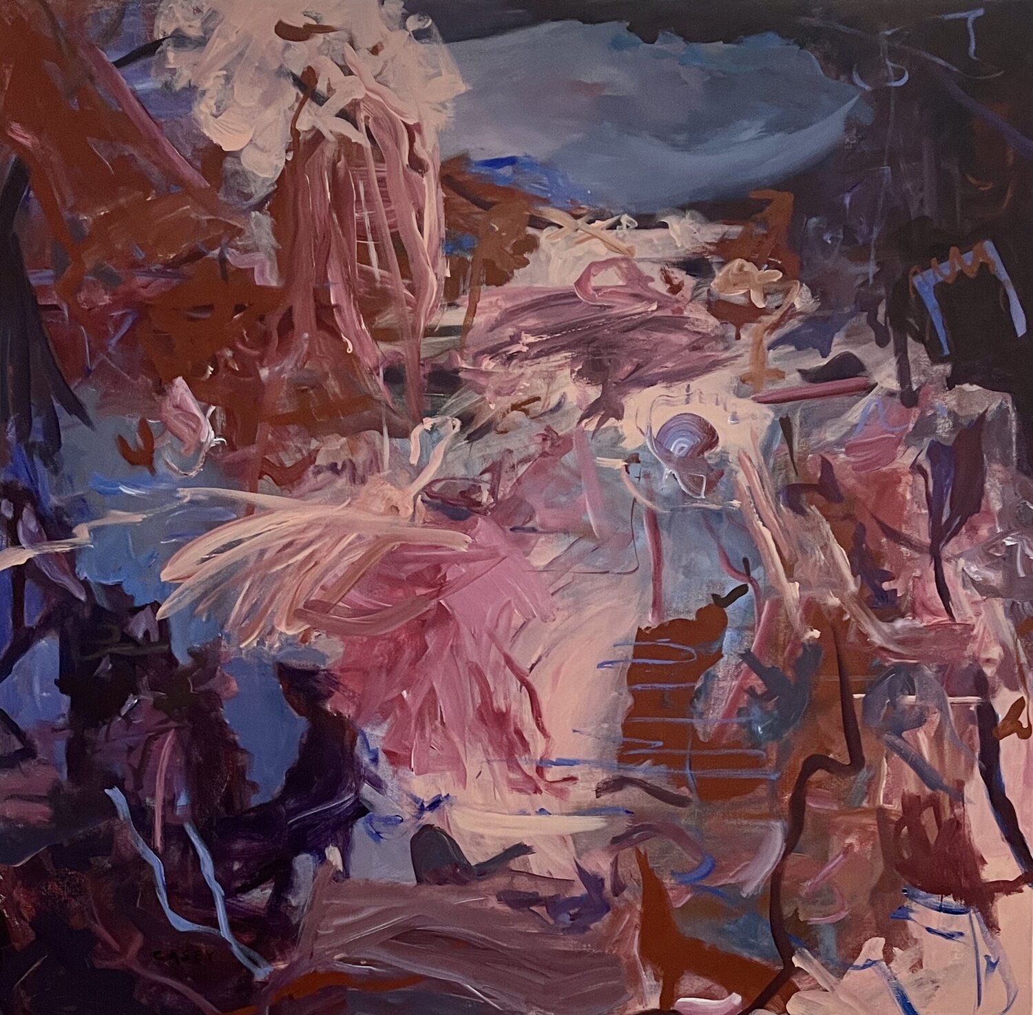 “Pondering Words” Peggy Casey-Mason Original painting for sale