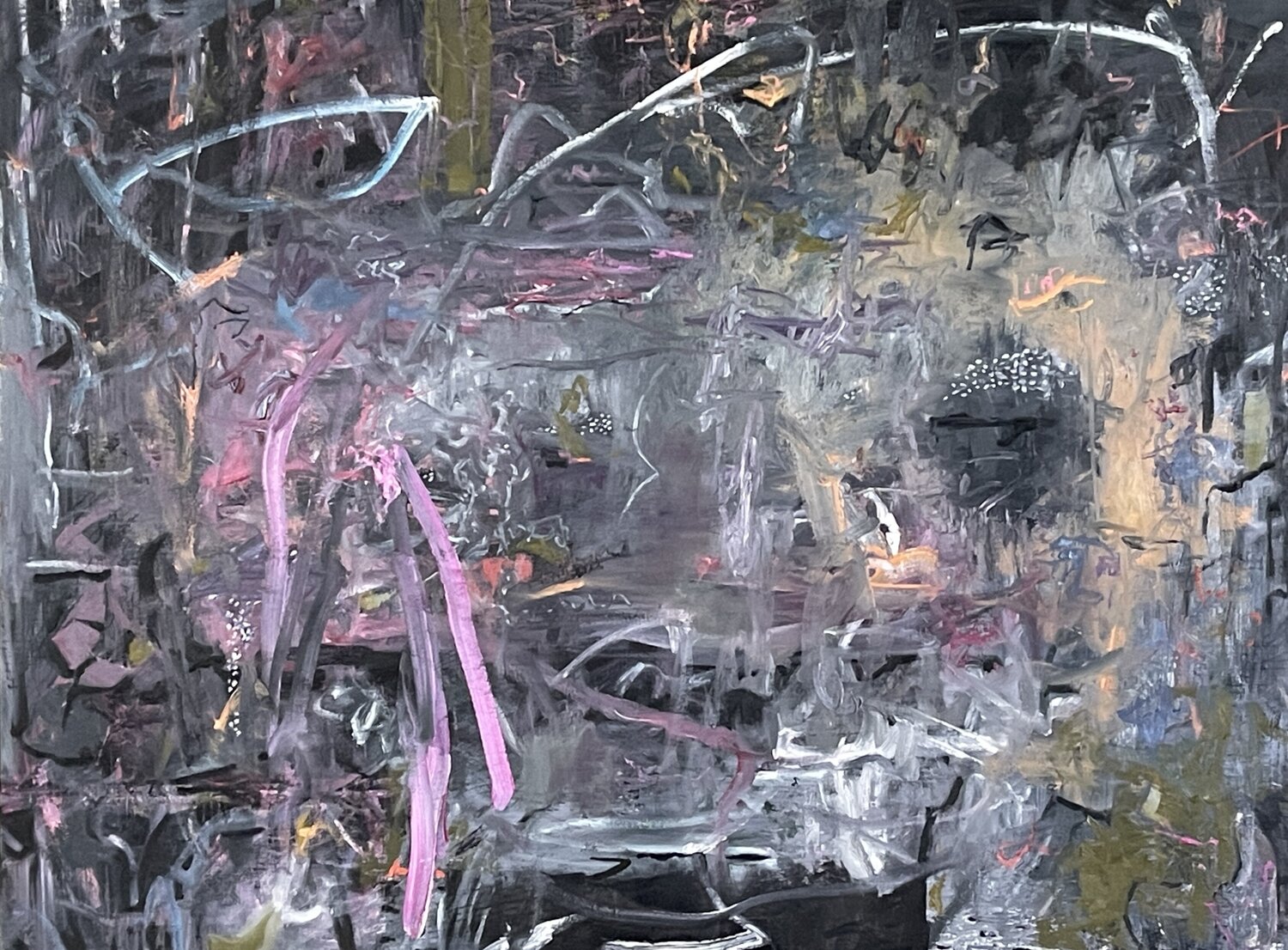 "Pink Strokes" oil painting Peggy Casey-Mason Original painting for sale
