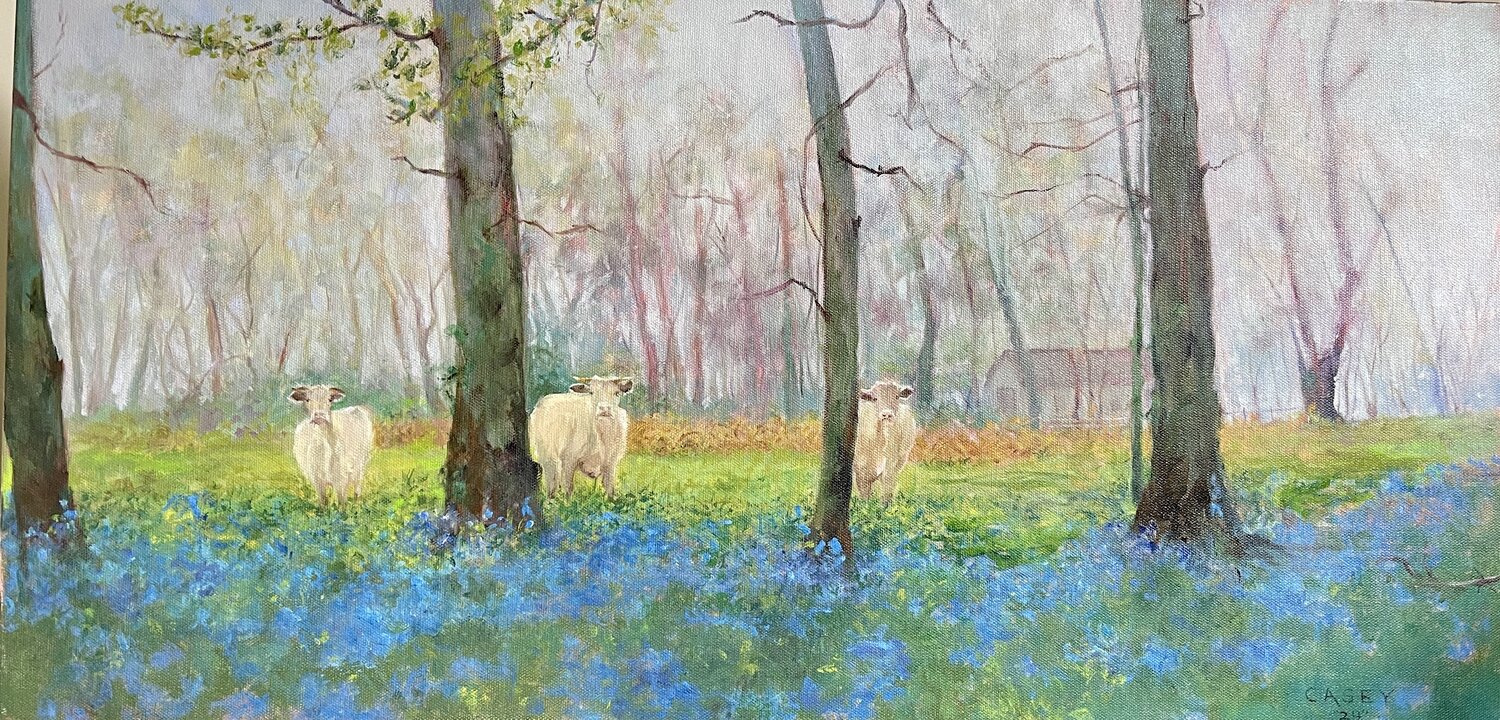 'Gazing instead of Grazing" oil Peggy Casey-Mason Original painting for sale