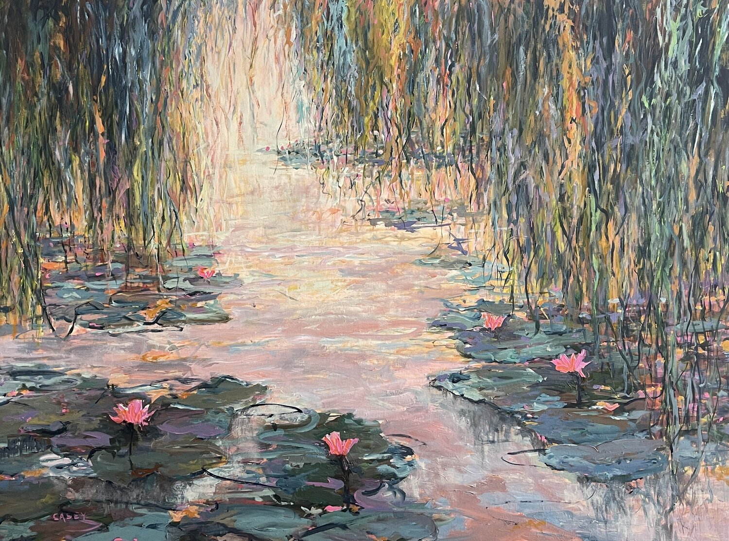 “Giverny Revisited” acrylic Peggy Casey-Mason Original painting for sale