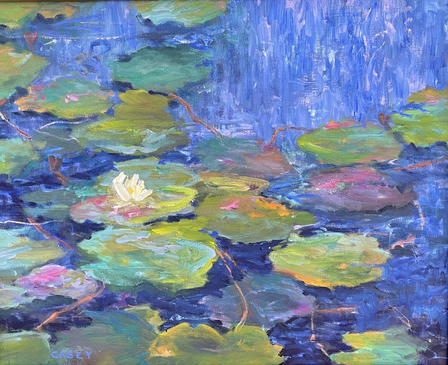 Lily Pads Peggy Casey-Mason Original painting for sale