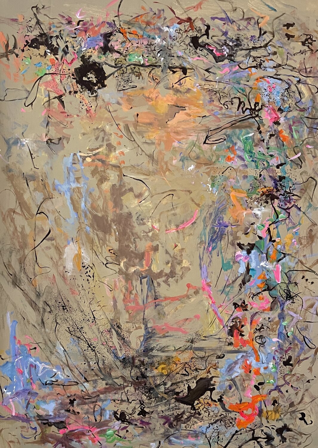 "Meandering Acrylic Foray" Peggy Casey-Mason Original painting for sale