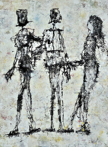 Qu'est-ce qu'elle veut la donzelle? - 150x200 - 2024 by Sof - Sophie Voigt-Chadeyron, Painting for Sale on Select