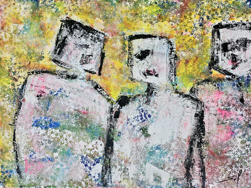 Têtes de bourriches - 60x80 - 2024 by Sof - Sophie Voigt-Chadeyron, Painting for Sale on Select