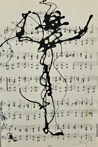 Chant nordique - 19x29 / 31,5x41,5x2,5 - 2025 by Sof - Sophie Voigt-Chadeyron, Painting for Sale on Select