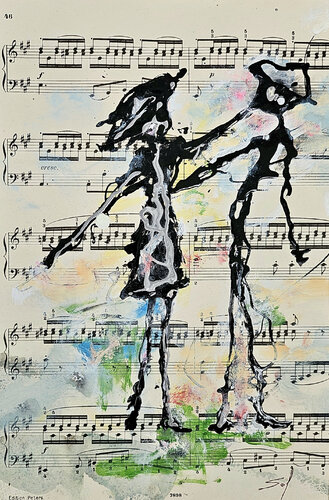 La giffle - OR 19x29 mR 31,5x41,5x2,5 - 2025 by Sof - Sophie Voigt-Chadeyron, Painting for Sale on Select
