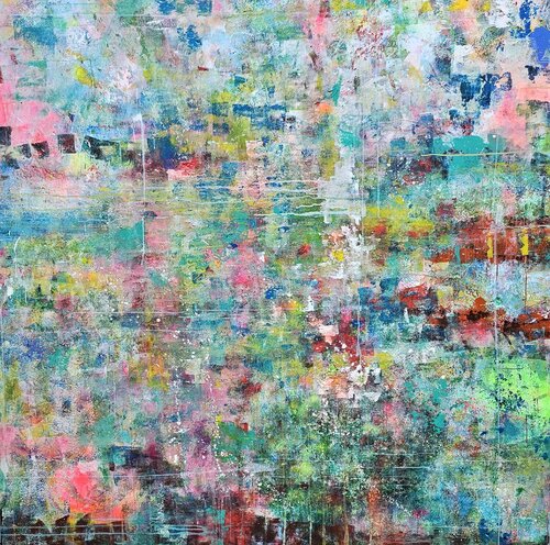 Pulsions sauvages colorées - 200x200 - 2025 by Sof - Sophie Voigt-Chadeyron, Painting for Sale on Select