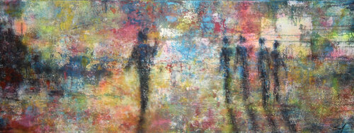 Qui m'aime me suive! - 160x60 - 2014 by Sof - Sophie Voigt-Chadeyron, Painting for Sale on Select