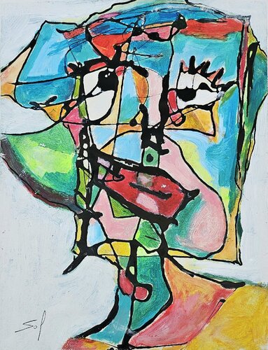Identité fragmentée by Sof - Sophie Voigt-Chadeyron, Painting for Sale on Select