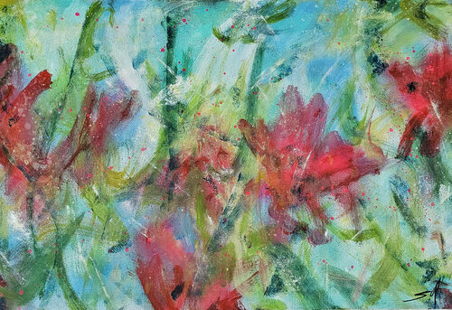Couleurs du printemps by Sof - Sophie Voigt-Chadeyron, Painting for Sale on Select
