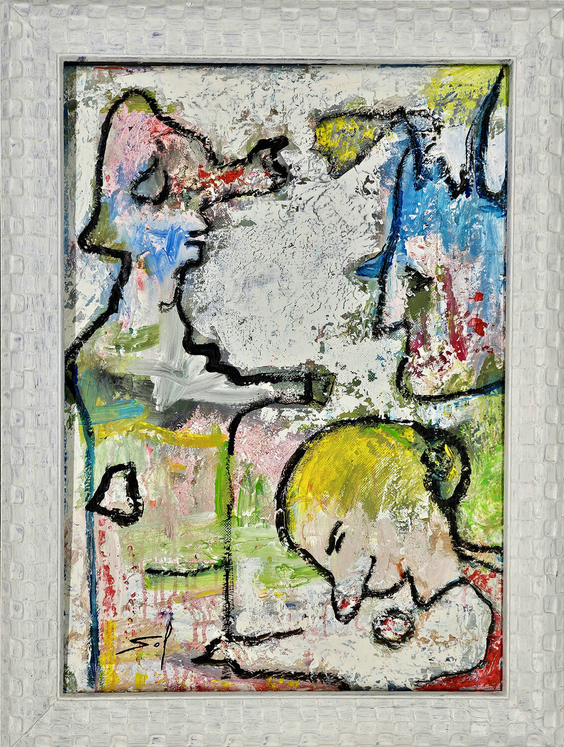 ça doit être une sorcière... - 62x82 - 2023 Sof - Sophie Voigt-Chadeyron Original painting for sale