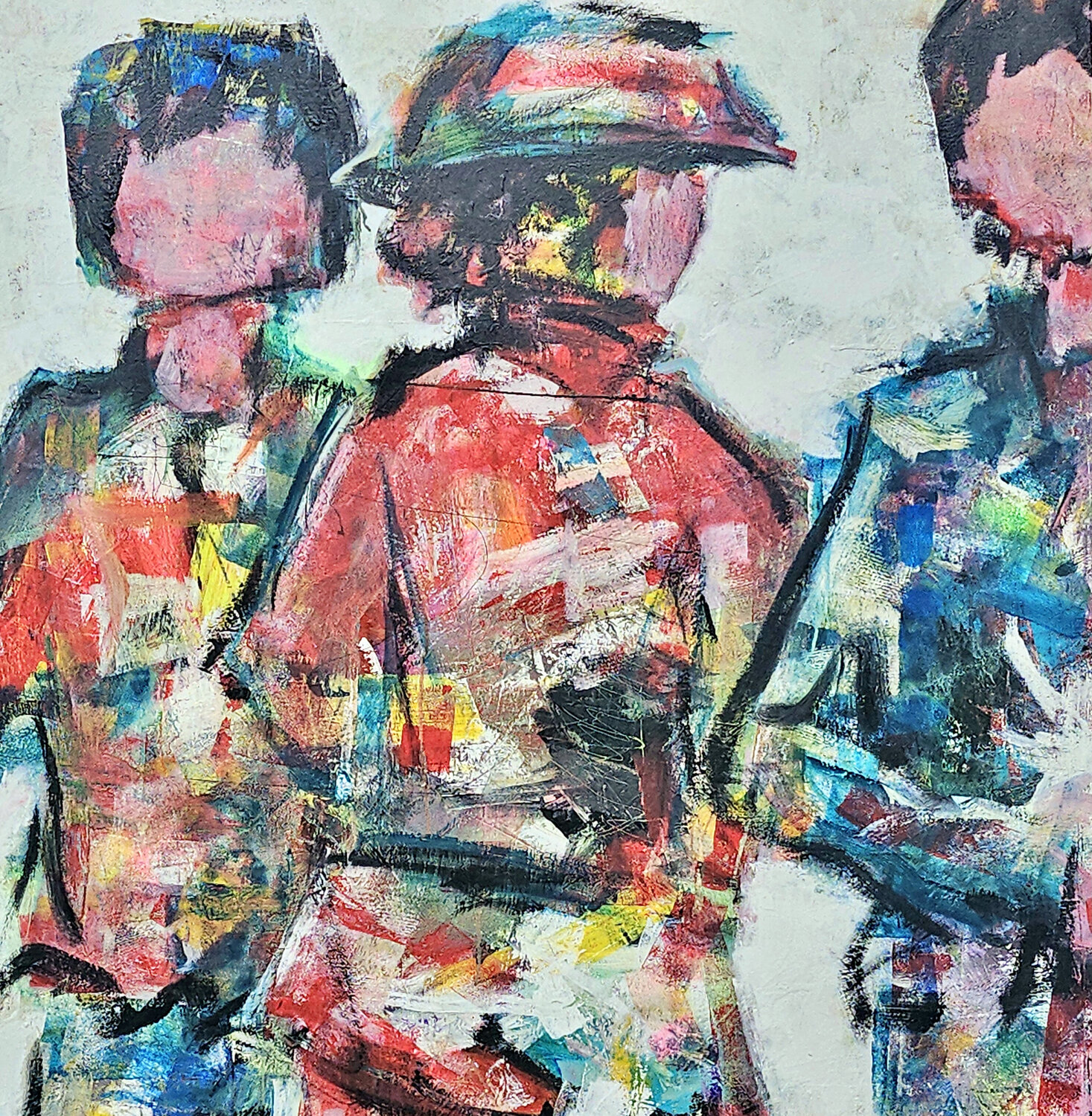 Lequel des deux m'admire? - 130x160 - 2025 Sof - Sophie Voigt-Chadeyron Original painting for sale