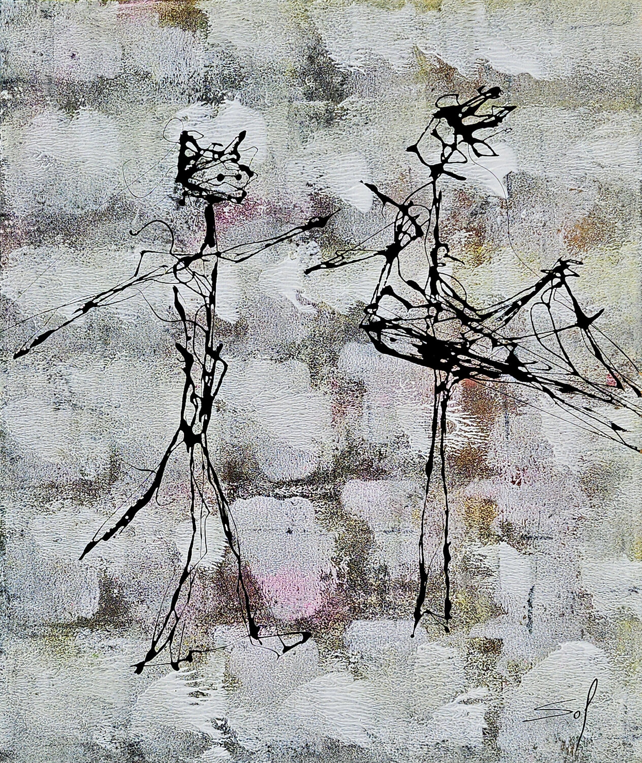 Le renard et la coquotte - 50x60 o. R , m.R 60x70 - 2025. Sof - Sophie Voigt-Chadeyron Original painting for sale