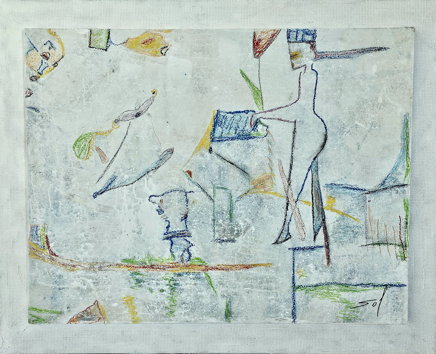 Un monde habité - 54x70 / 77x94 Sof - Sophie Voigt-Chadeyron Original painting for sale