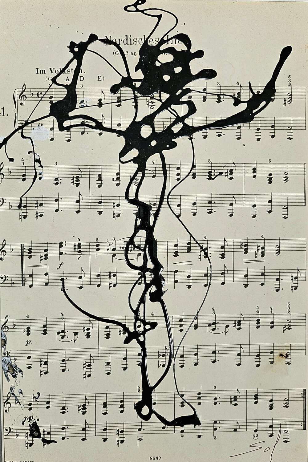 Chant nordique - 19x29 / 31,5x41,5x2,5 - 2025 Sof - Sophie Voigt-Chadeyron Original painting for sale