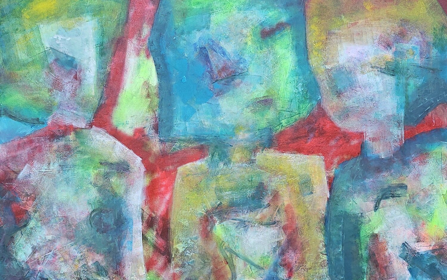 Trois présences mouvantes - 122x185 - 2026 Sof - Sophie Voigt-Chadeyron Original painting for sale