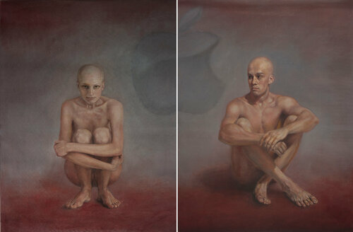 Adam and Eva by Oleg Radvan, Painting for Sale on Select