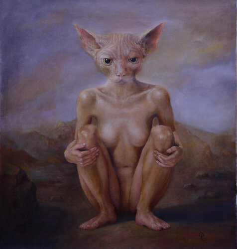The kitten. by Oleg Radvan, Painting for Sale on Select