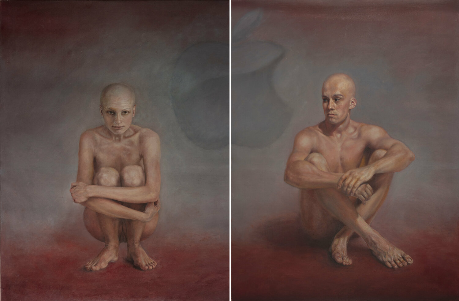 Adam and Eva Oleg Radvan Original painting for sale