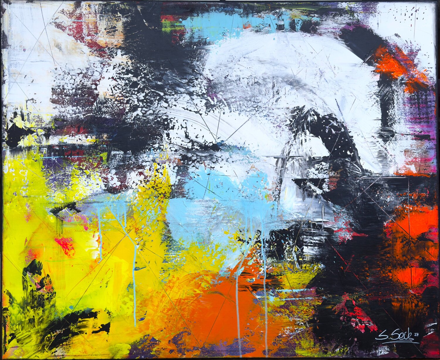 into the light Sabrina Seck Original painting for sale