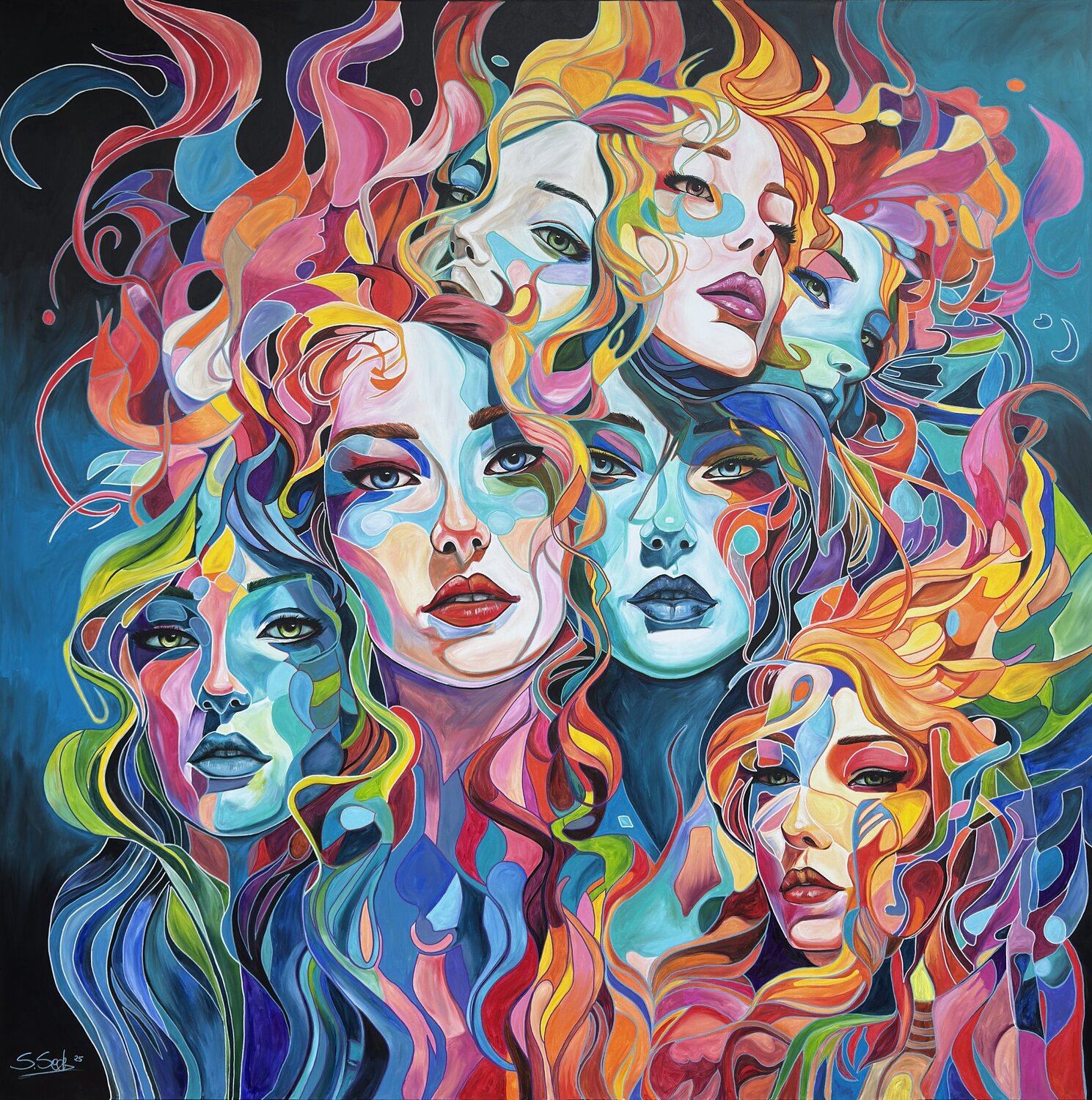 Hydra XIII Sabrina Seck Original painting for sale