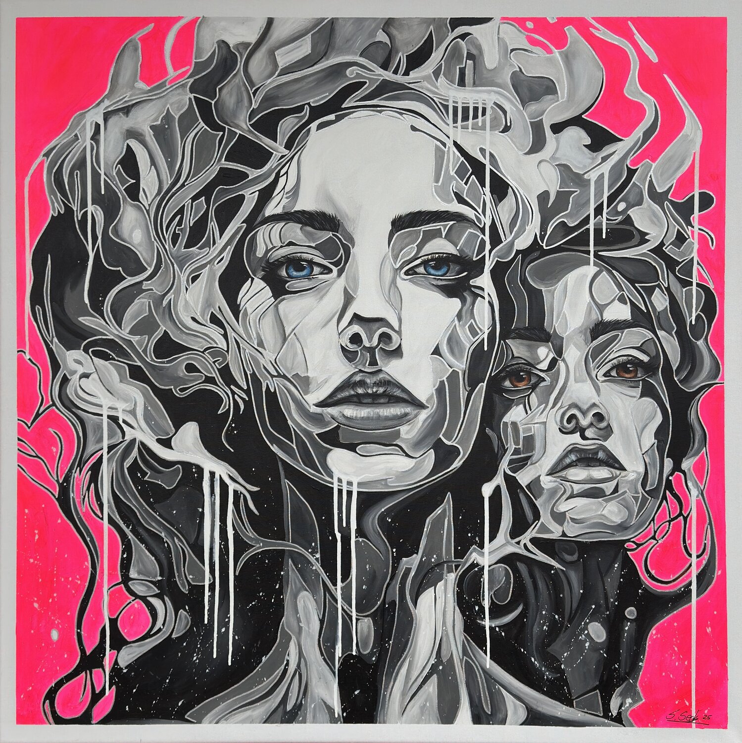 Hydra 01 BW Sabrina Seck Original painting for sale