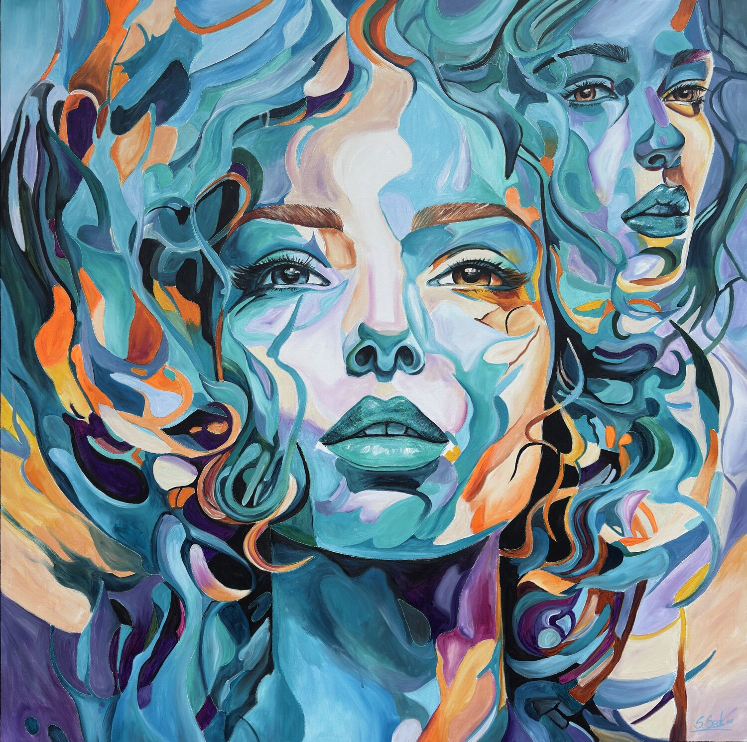 Hydra XX Sabrina Seck Original painting for sale
